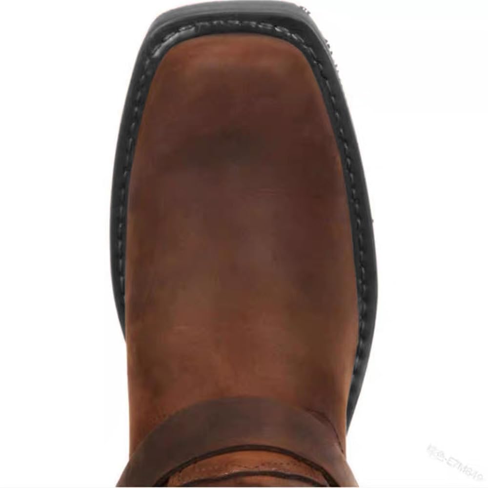 Men's Square Toe Embroidered Cowboy Boots S371
