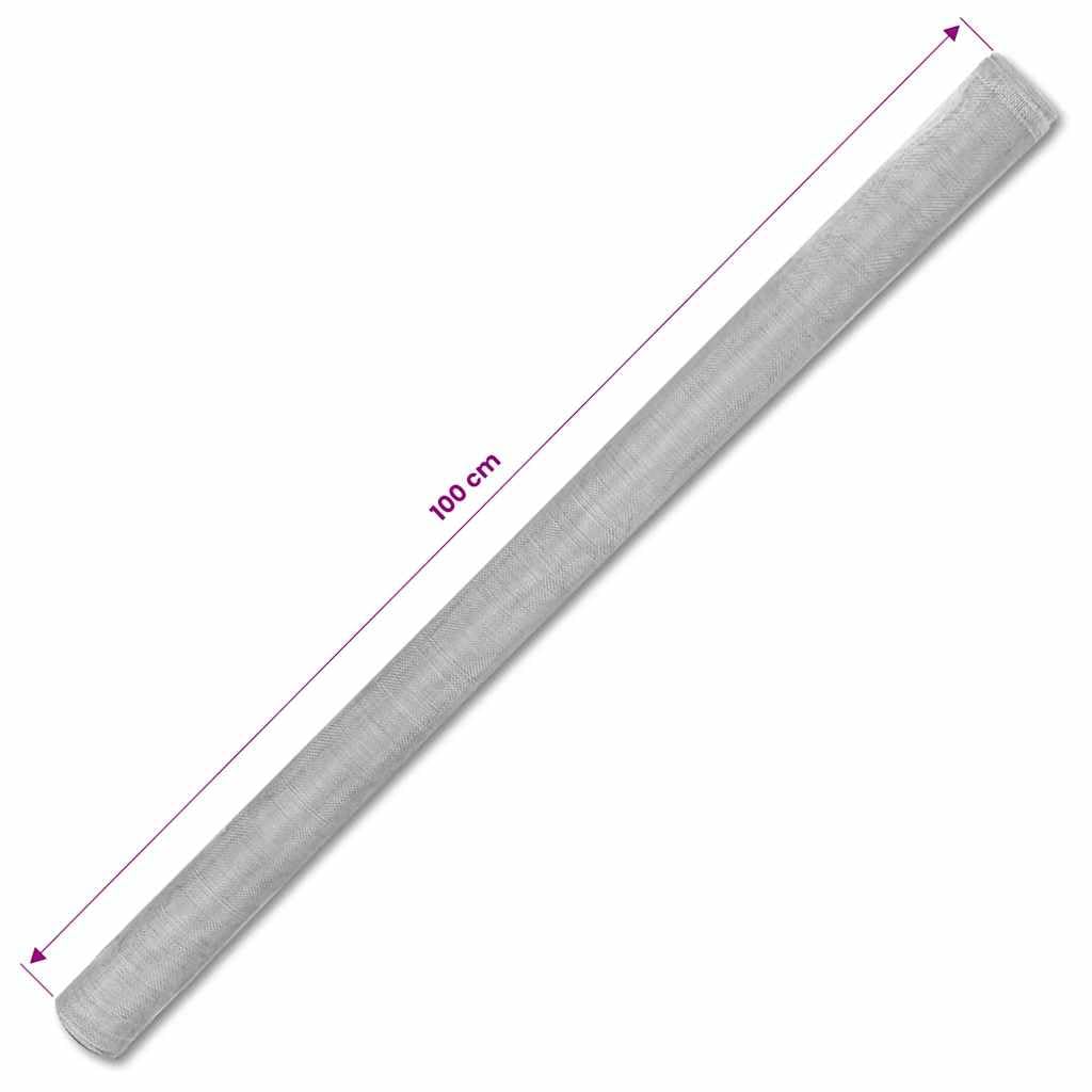 Aluminum Mesh Screen 39.4x196.9 Inches Silver Q437994