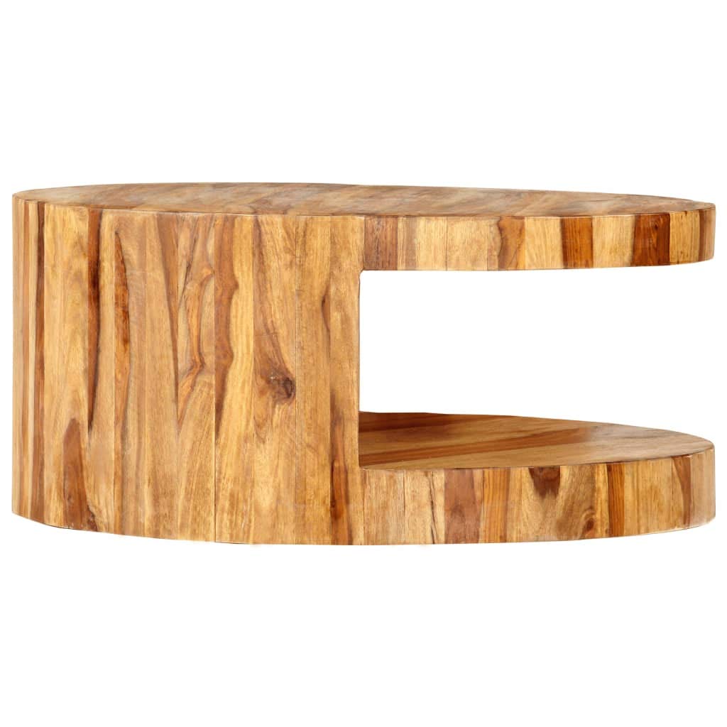 25.6"x11.8" Solid Sheesham Wood Coffee Table S465