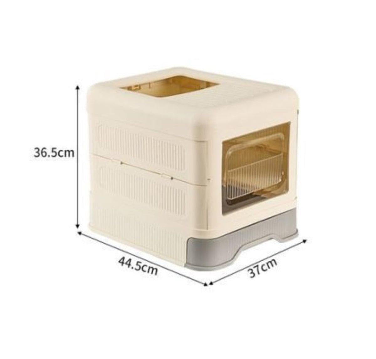 Fully Enclosed Cat Litter Box with Lid and Drawer S3427