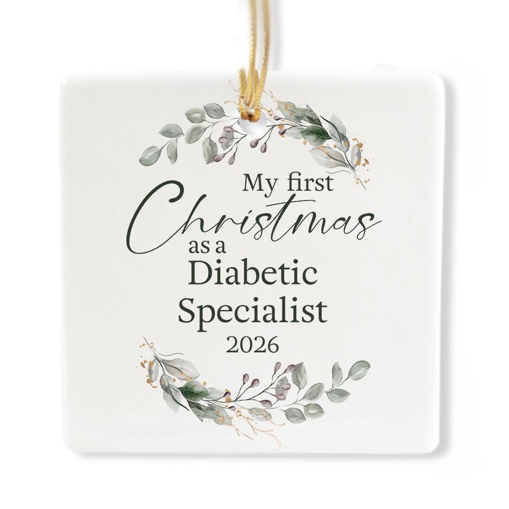 Ceramic 3-inch Square-Shaped Ornament P6035