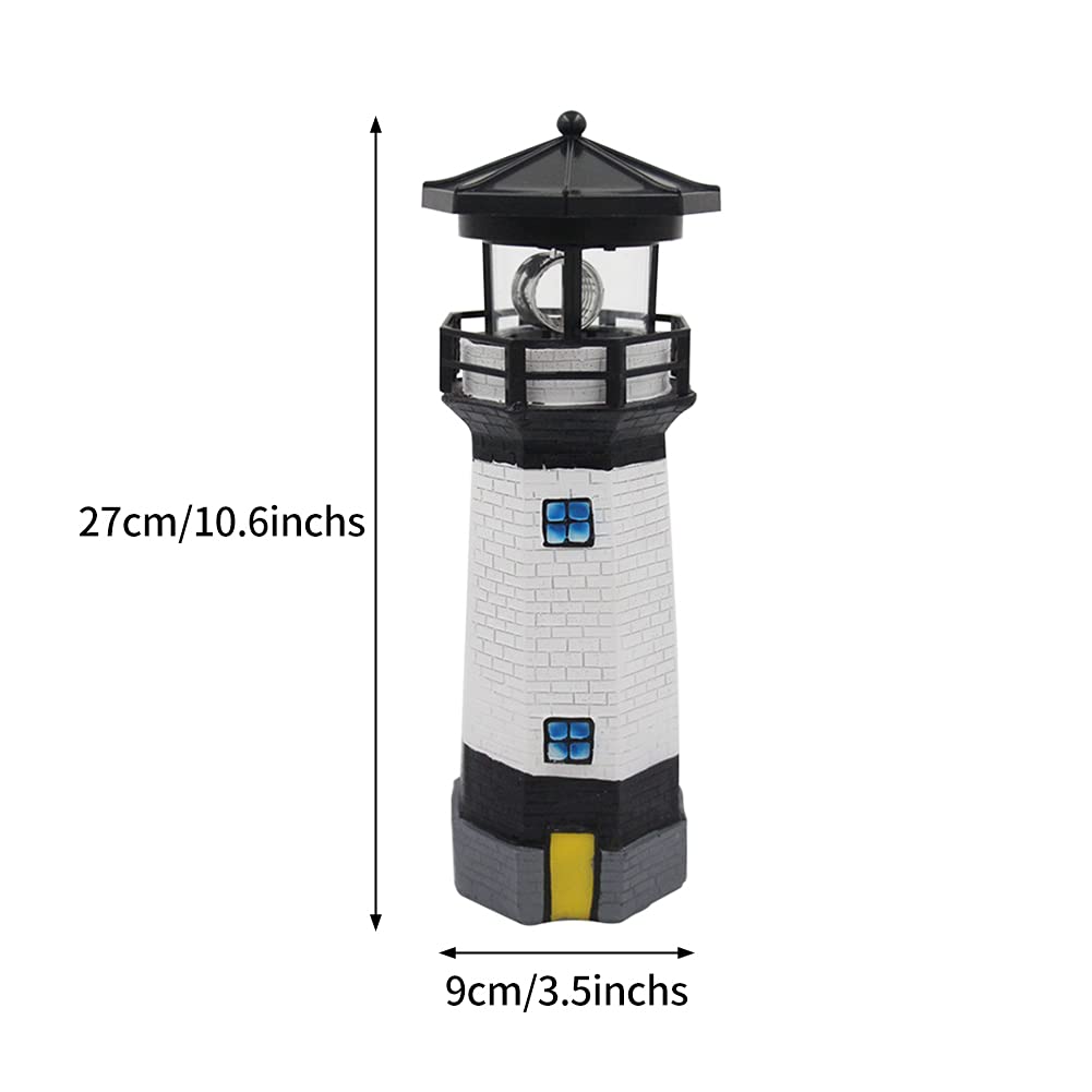Solar Lighthouse Rotating Beacon Light Z78008