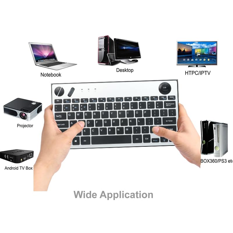 78 Keys Dual Mode Wireless Trackball Keyboard C842954