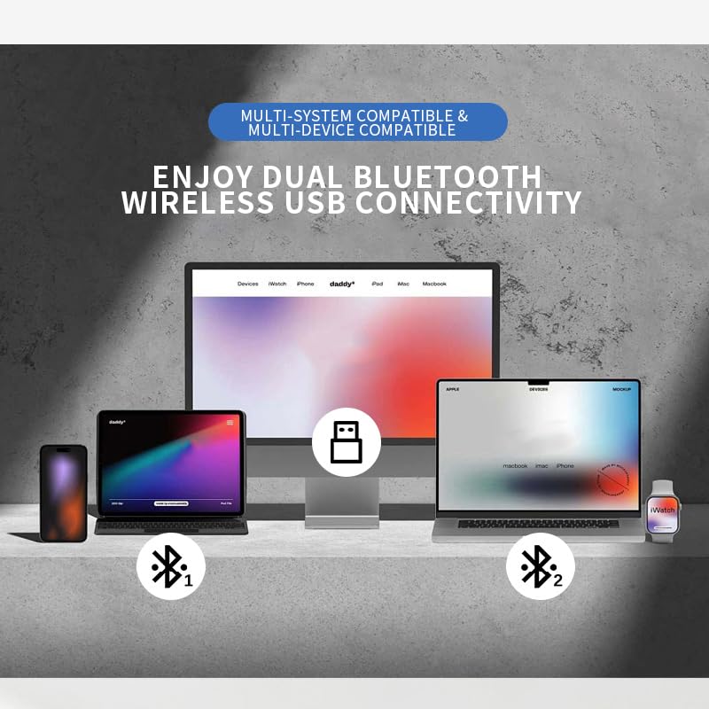 78 Keys Dual Mode Wireless Trackball Keyboard C842954