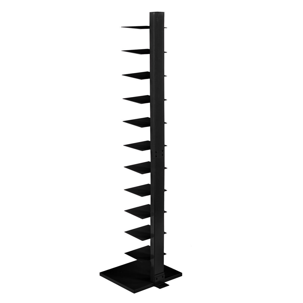 Black 12 Shelf Metal Book Tower H554166