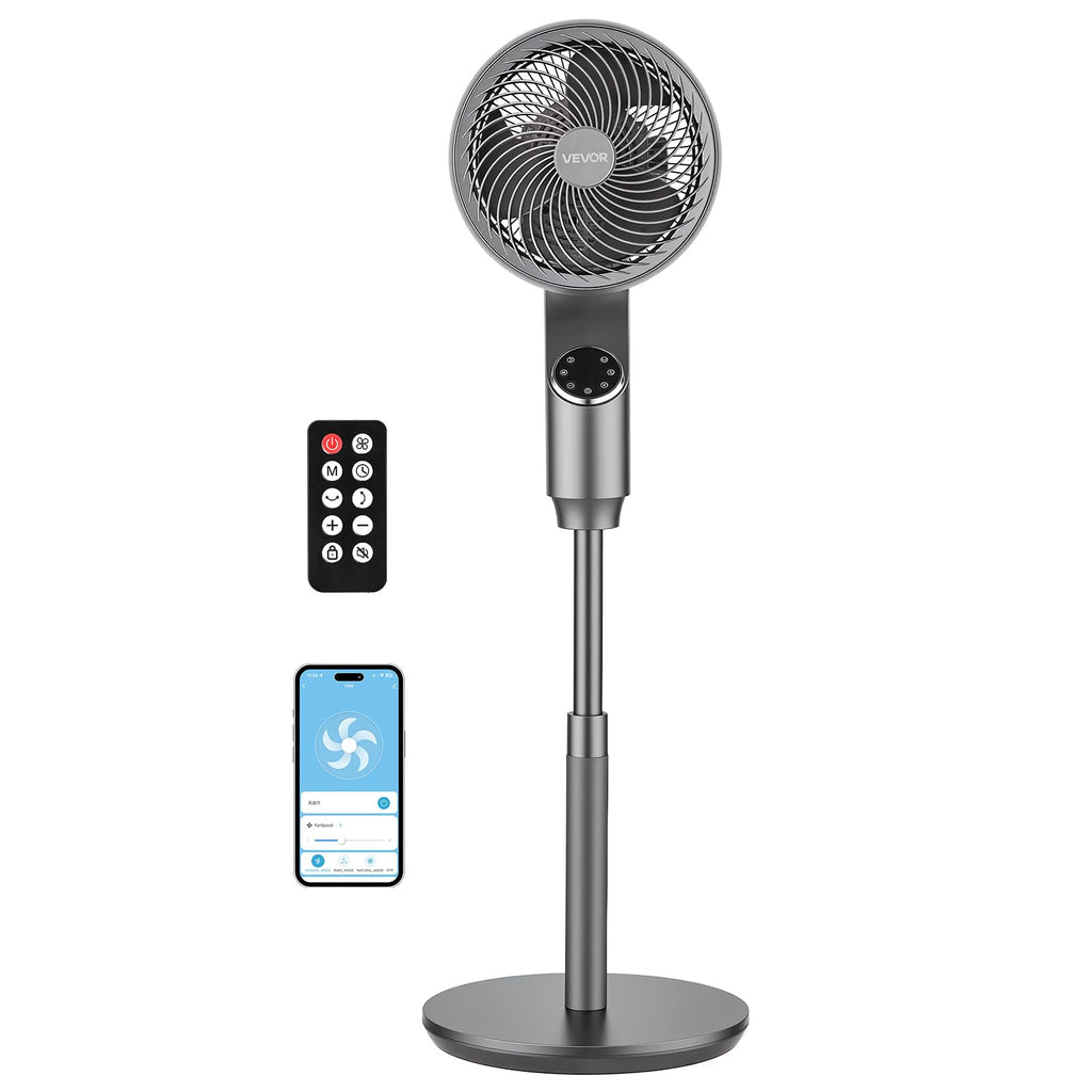 9-Inch Oscillating Pedestal Fan with Remote Control D1177