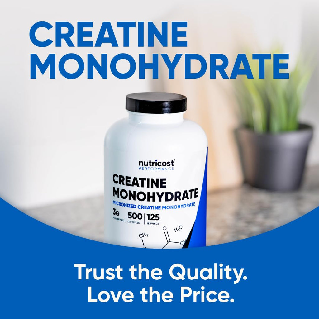 Micronized Creatine Monohydrate 3,000mg 500 Capsules Q1662