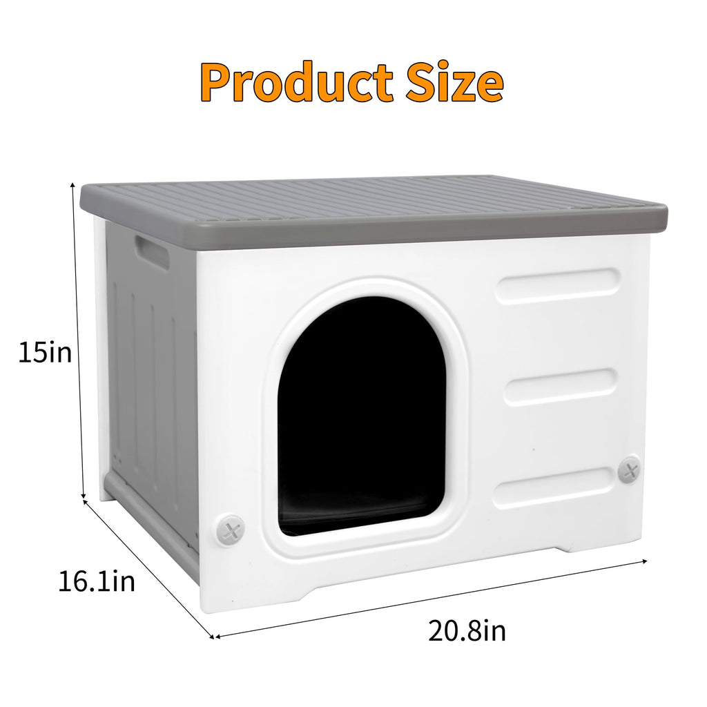 Insulated Outdoor Cat House with Liner Q18623