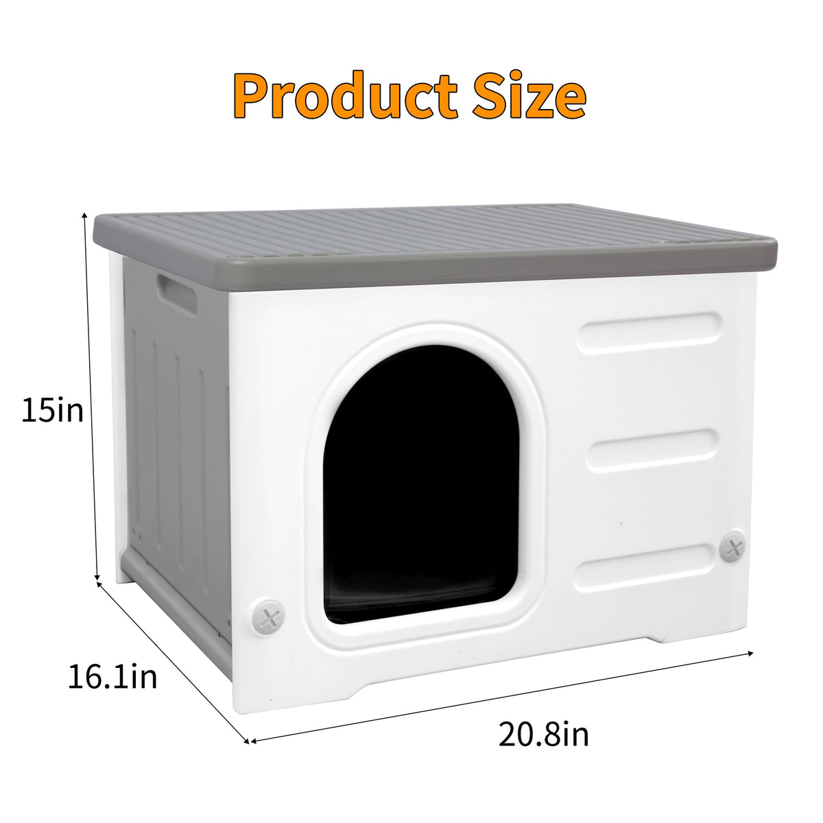 Insulated Outdoor Cat House with Liner Q18623