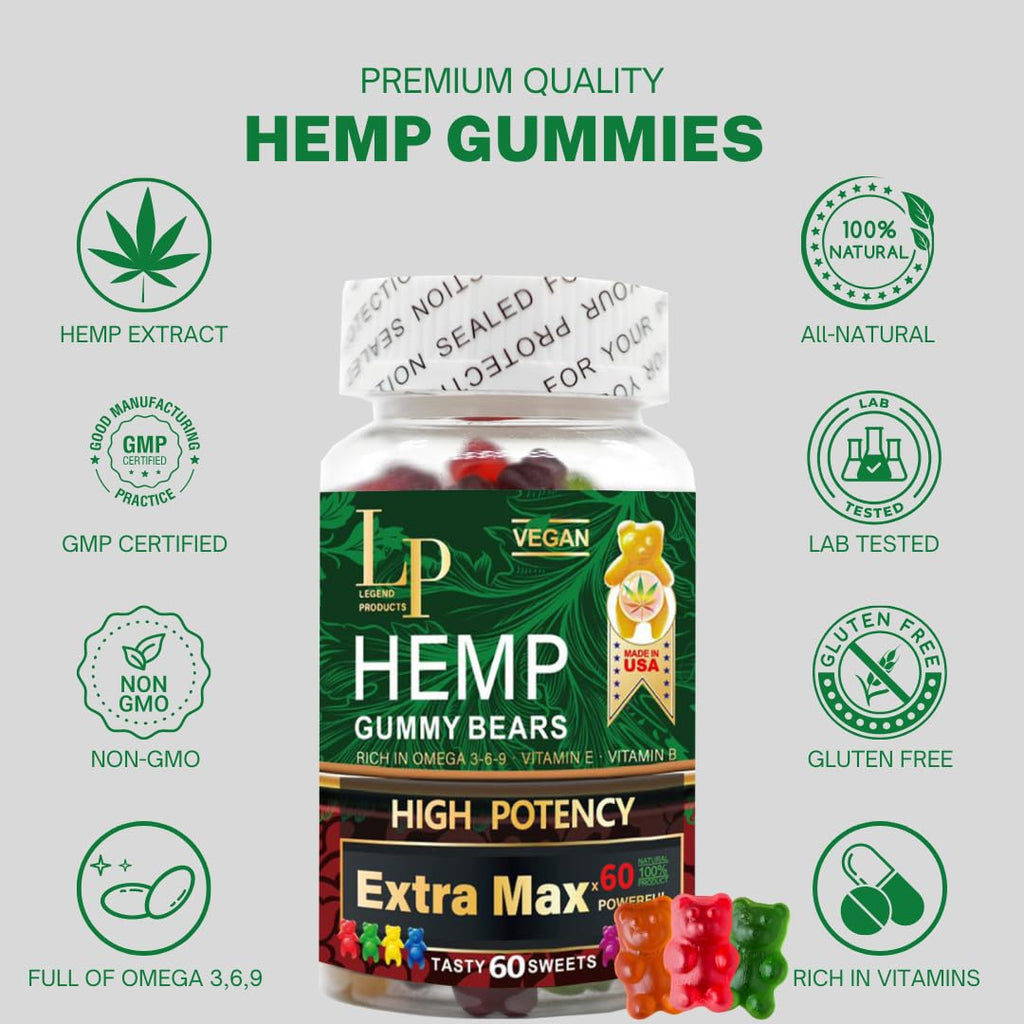 Organic Hemp Extract Gummies 60 Gummies S920