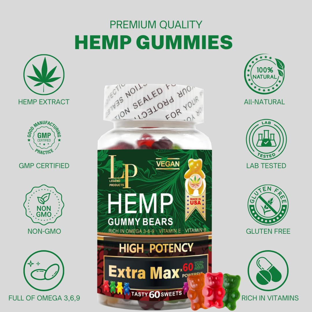 Organic Hemp Extract Gummies 60 Gummies S920