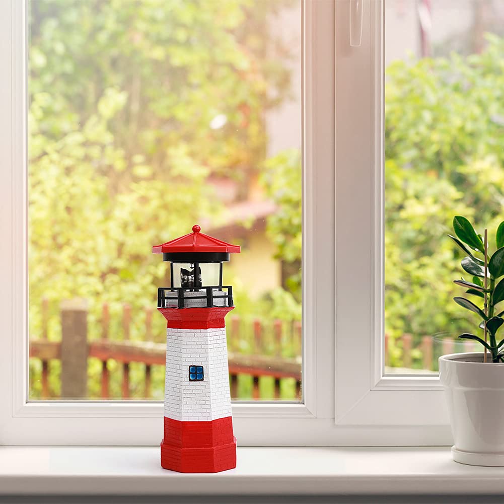Solar Lighthouse Rotating Beacon Light Z78008