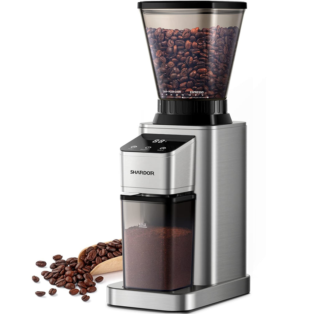 Conical Burr Coffee Bean Grinder, 48 Settings, Silver O99126