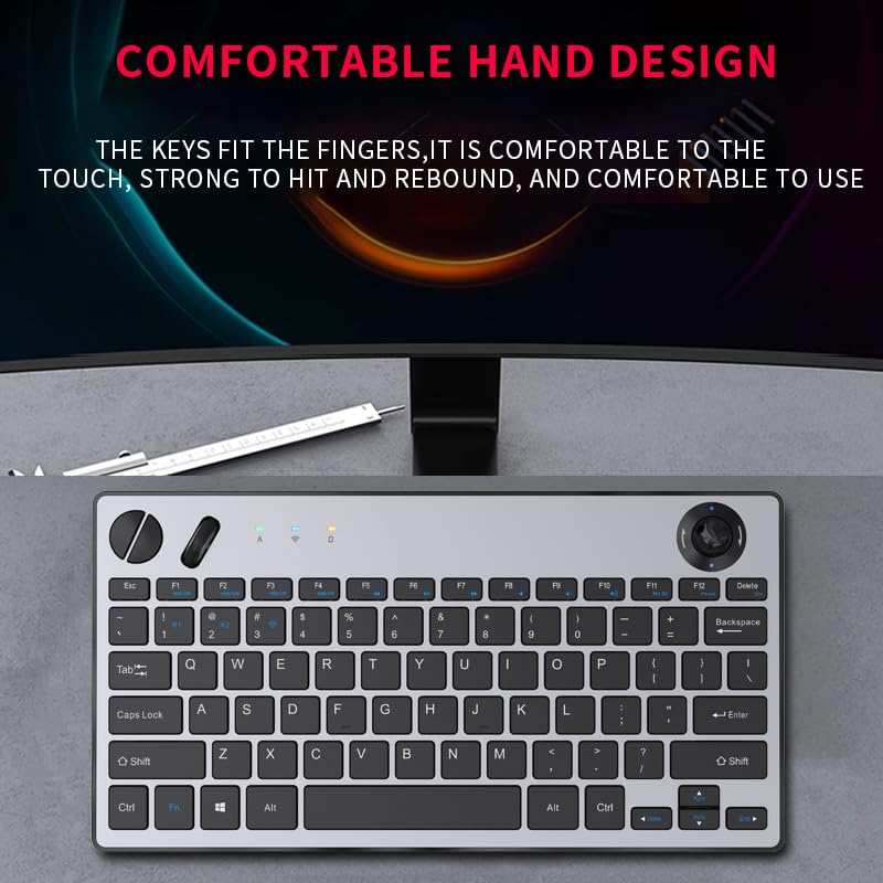 78 Keys Dual Mode Wireless Trackball Keyboard C842954