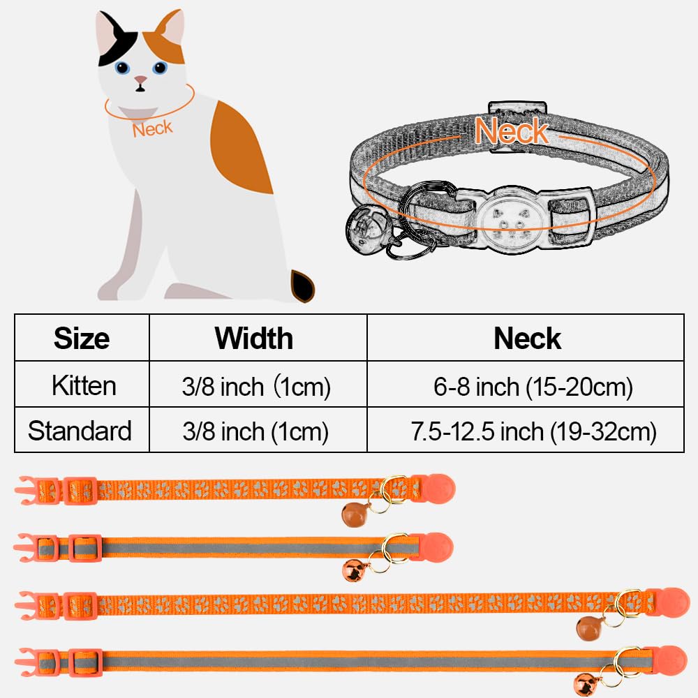 2 Pack Reflective Breakaway Cat Collar with Bell N201285