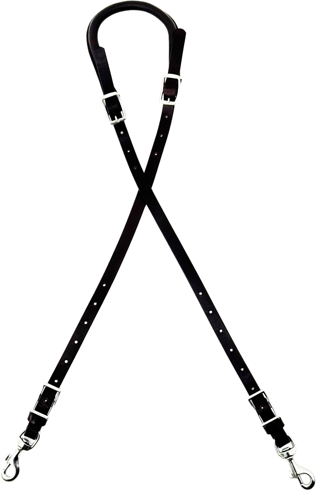 Leather Horse Saddle Crupper Adjustable Double Tail Strap O510