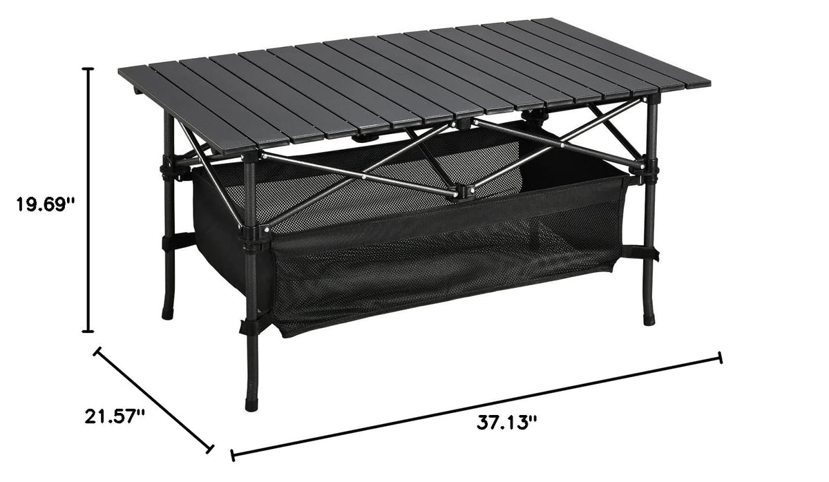 Lightweight Aluminum Folding Camping Table with Carrying Bag Q548