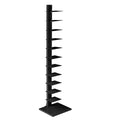 Black 12 Shelf Metal Book Tower H554166