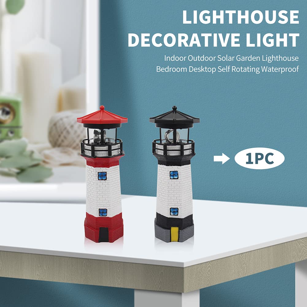 Solar Lighthouse Rotating Beacon Light Z78008