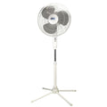 16 Inch Oscillating Pedestal Fan White 3 Speeds Adjustable Height S28401