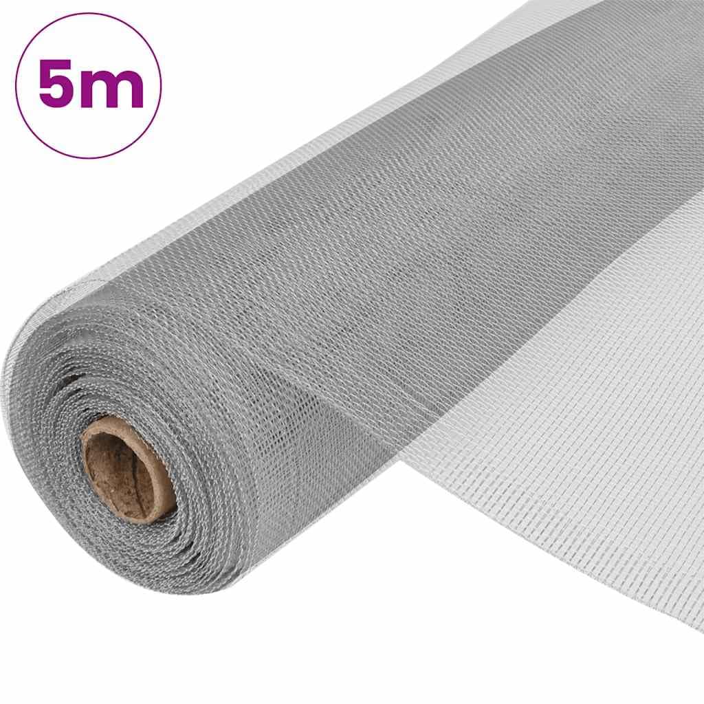 Aluminum Mesh Screen 39.4x196.9 Inches Silver Q437994