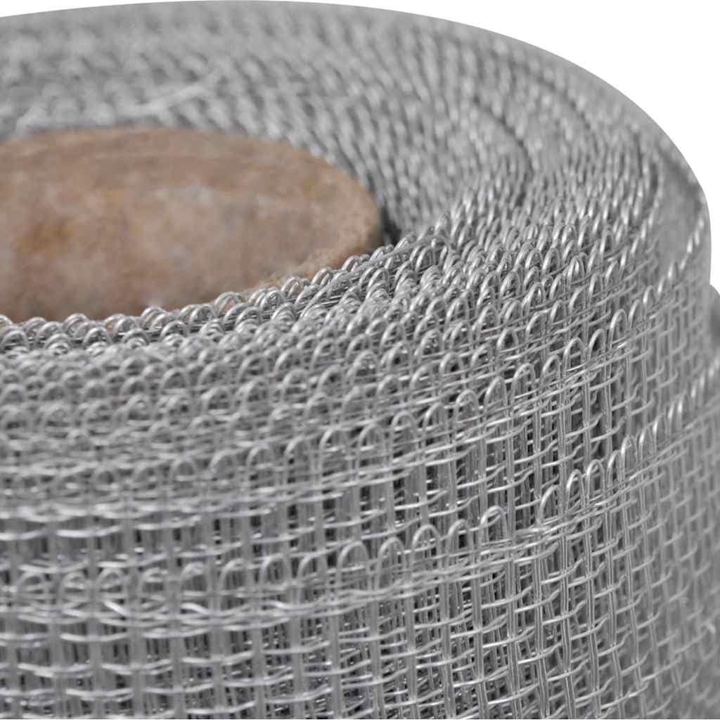 Aluminum Mesh Screen 39.4x196.9 Inches Silver Q437994