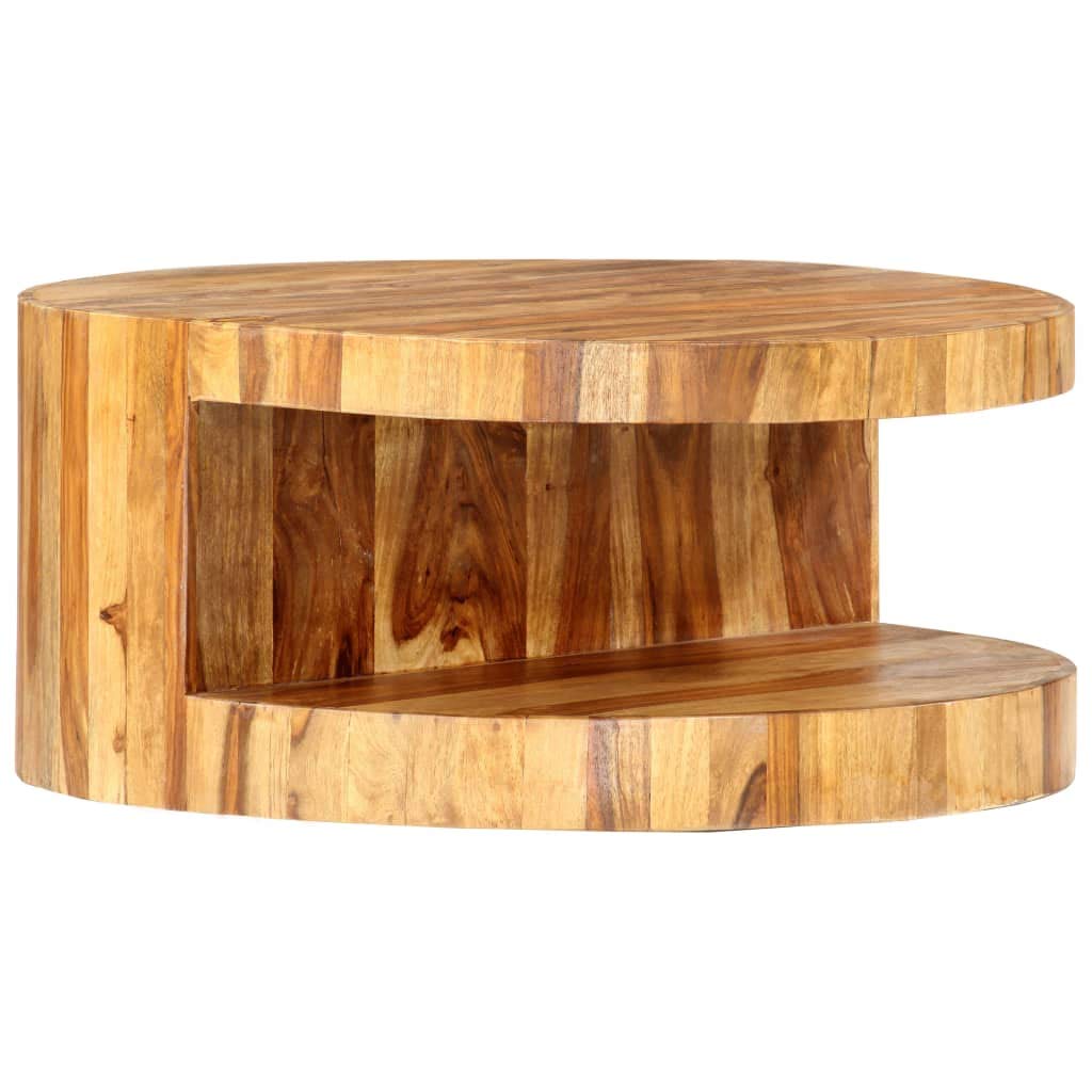 25.6"x11.8" Solid Sheesham Wood Coffee Table S465