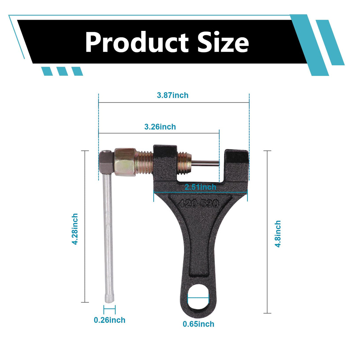 Heavy Duty Roller Chain Breaker Tool for 420mm 428mm 520mm 525mm 528mm 530mm Y1865