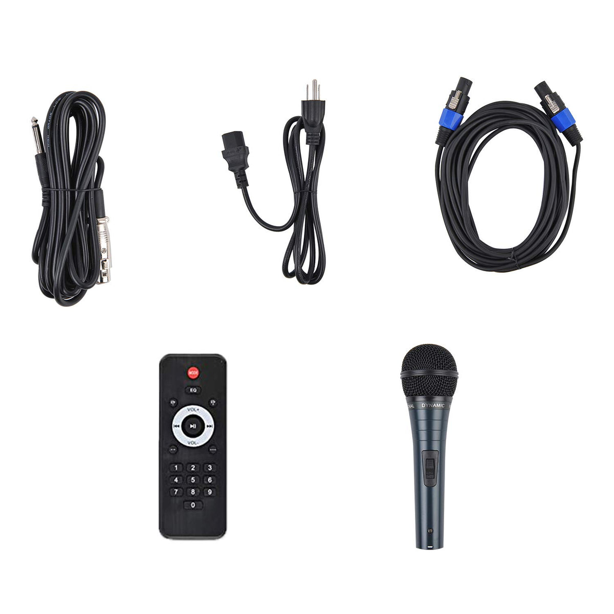 Portable 12-Inch 1000 Watts 2-Way Powered PA Speaker System Set K717
