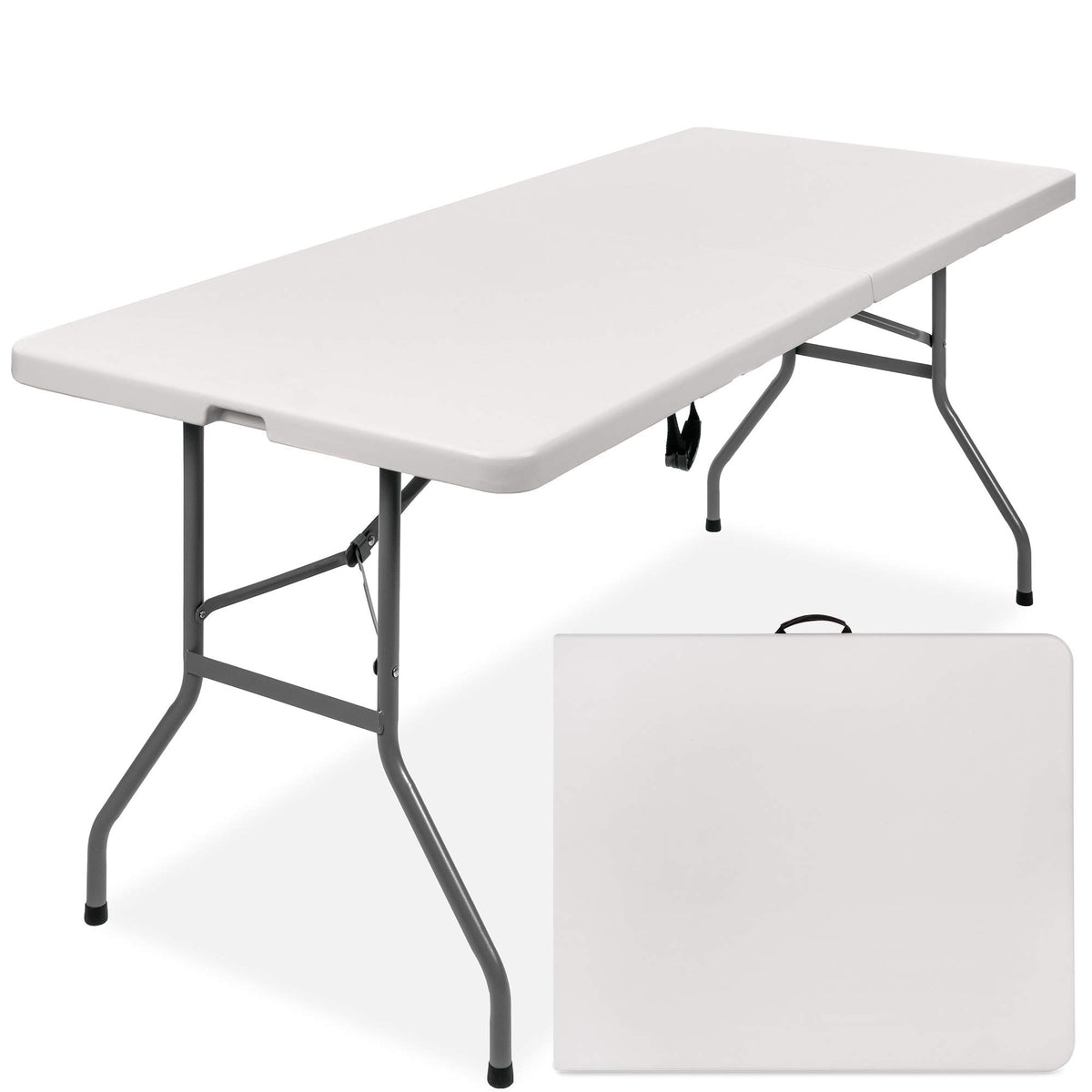 6ft White Plastic Folding Table B871