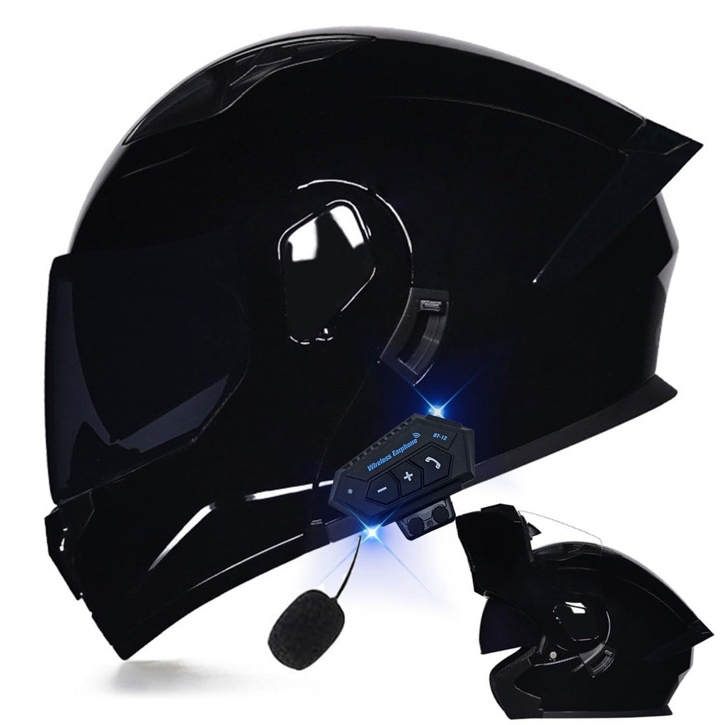 DOT Approved Full Face Flip up Anti-Fog Double Visor Motorcycle Helmet E55351