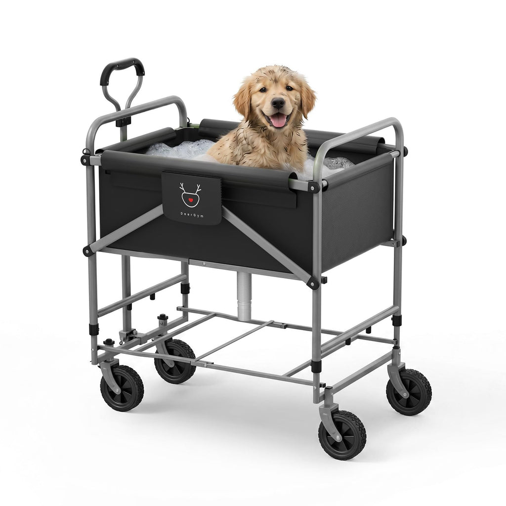 Foldable Dog Bath Cart with Brake R9678