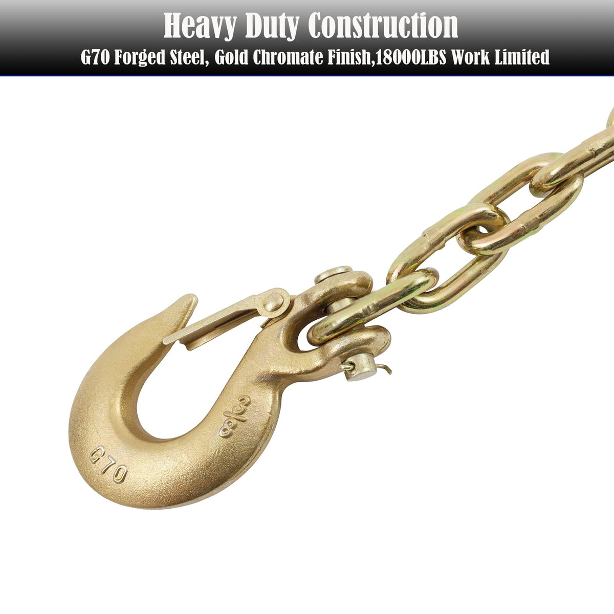 3/8" Clevis Slip Hook with Safety Latch, 4-Pack U9649