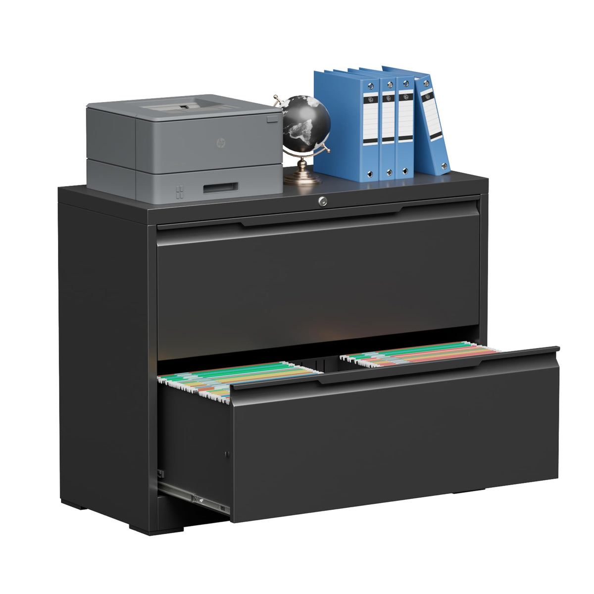 Metal File Cabinet with Lock, 2 Drawer R841