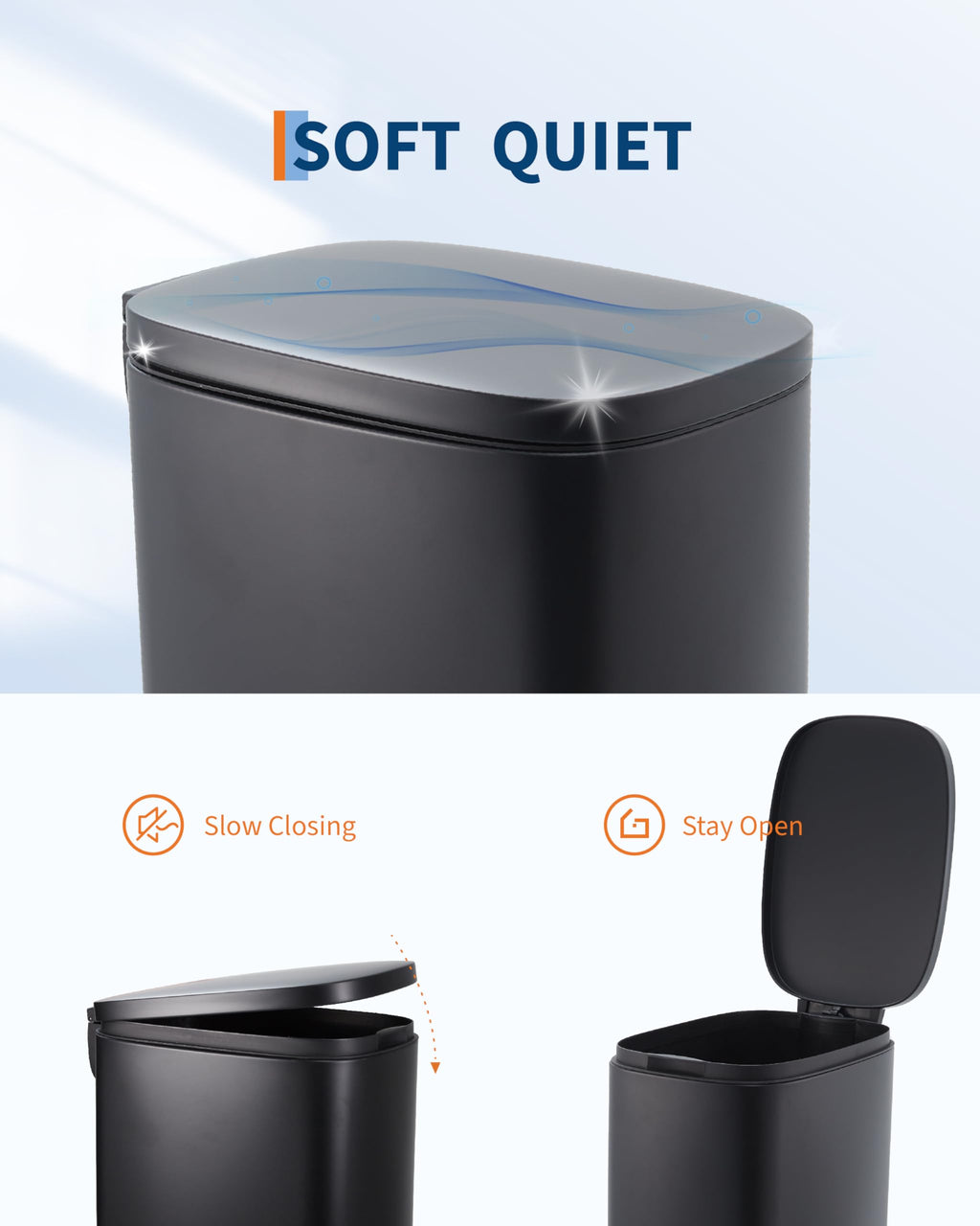 13.2 gal Slim Step Trash Can R645