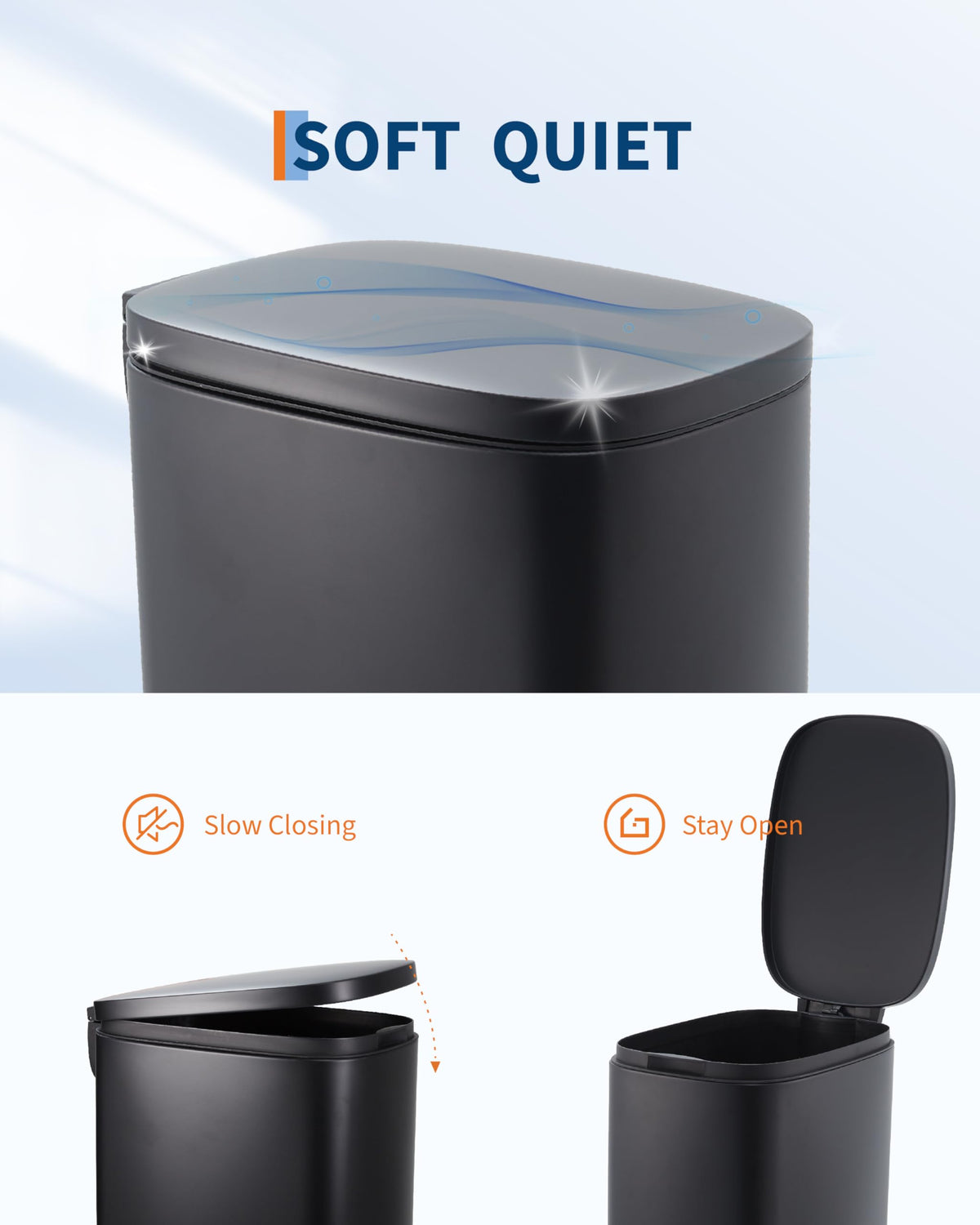 13.2 gal Slim Step Trash Can R645