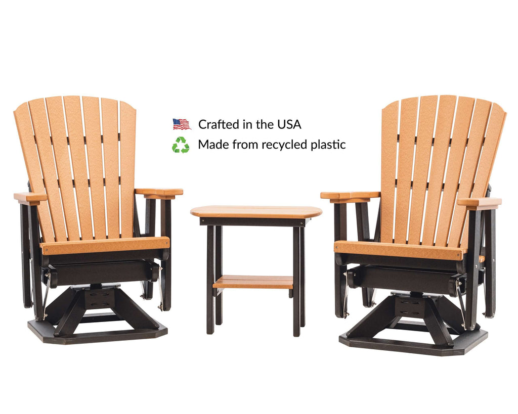 Poly Outdoor Adirondack Swivel Glider U602