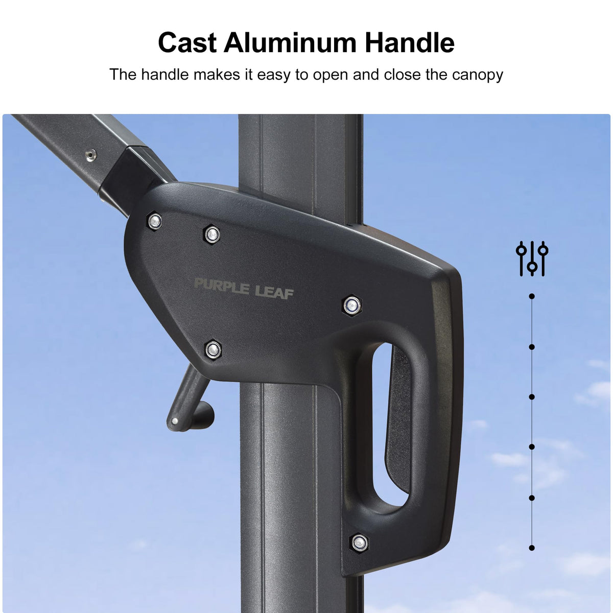 Light Grey Patio Umbrella with Base 10' x 10' E3749