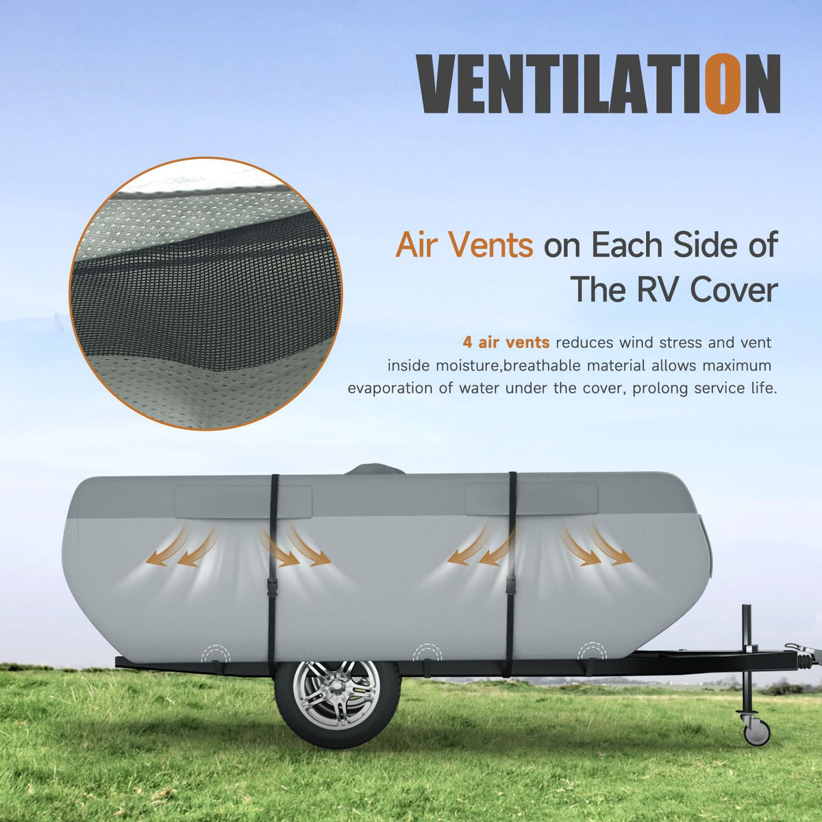 12'-14' Waterproof Pop-up Camper Cover D896571