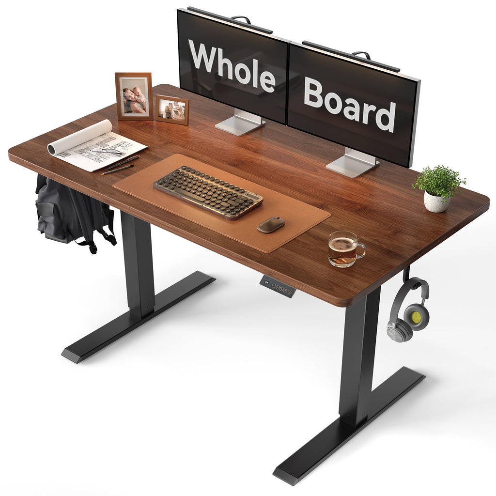 48 x 24 Black Walnut Adjustable Standing Desk O1047