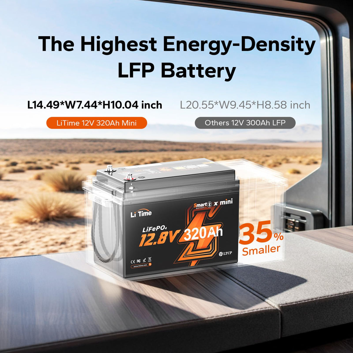 12V 320Ah LiFePO4 Lithium Battery W4187