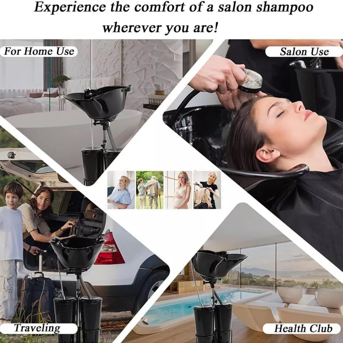 Portable Hair Washing Basin with Electric Pump H78254