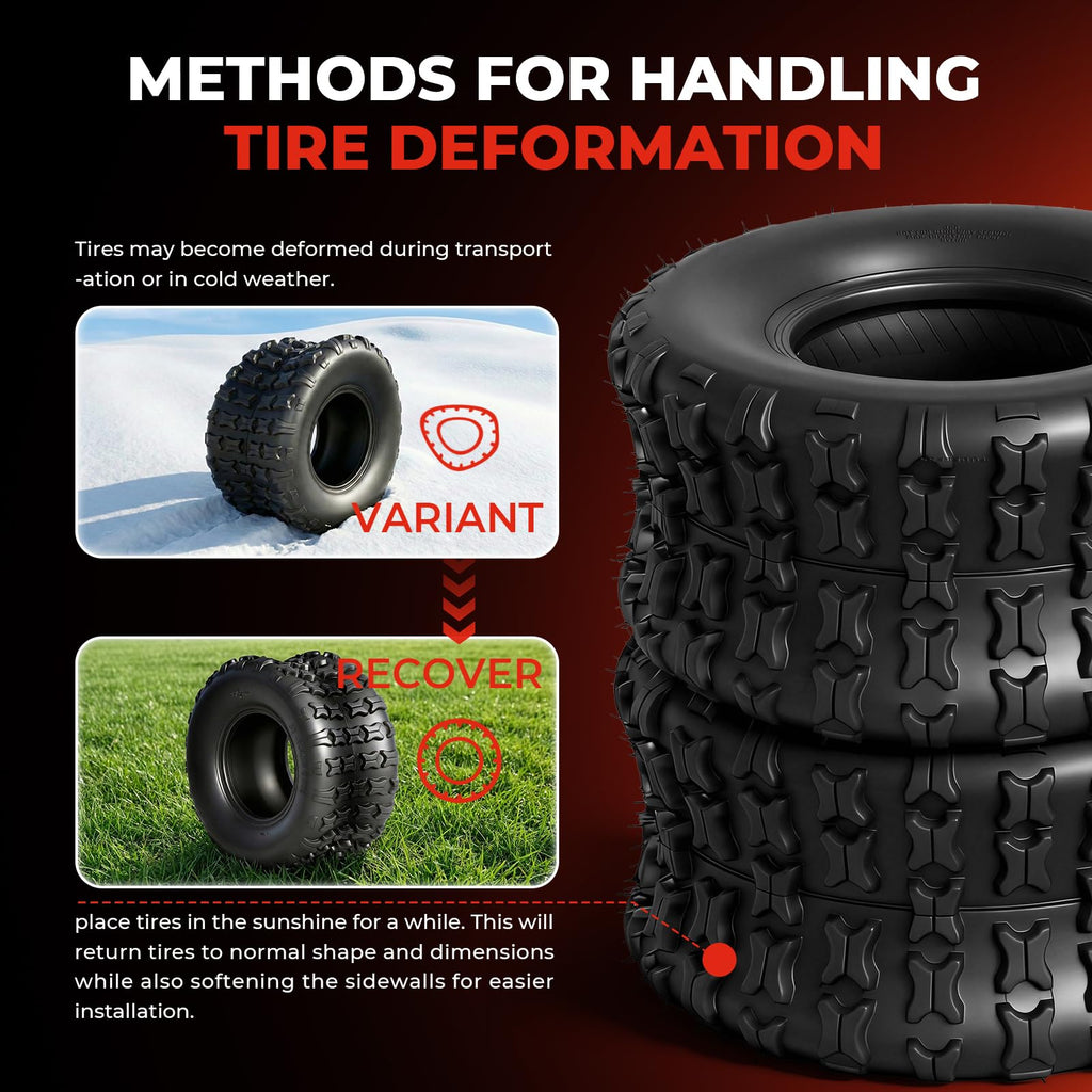 Set of 2 18x9.5-8 Tubeless All-Terrain Tires P889916