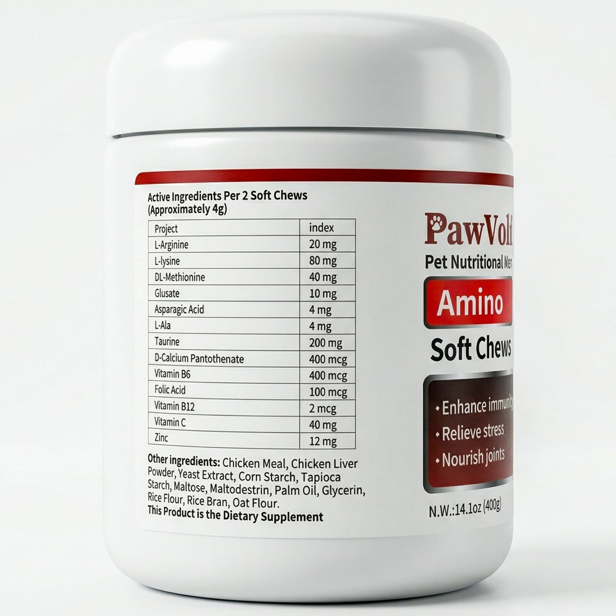 200 Chews Amino Acids for Dogs E286