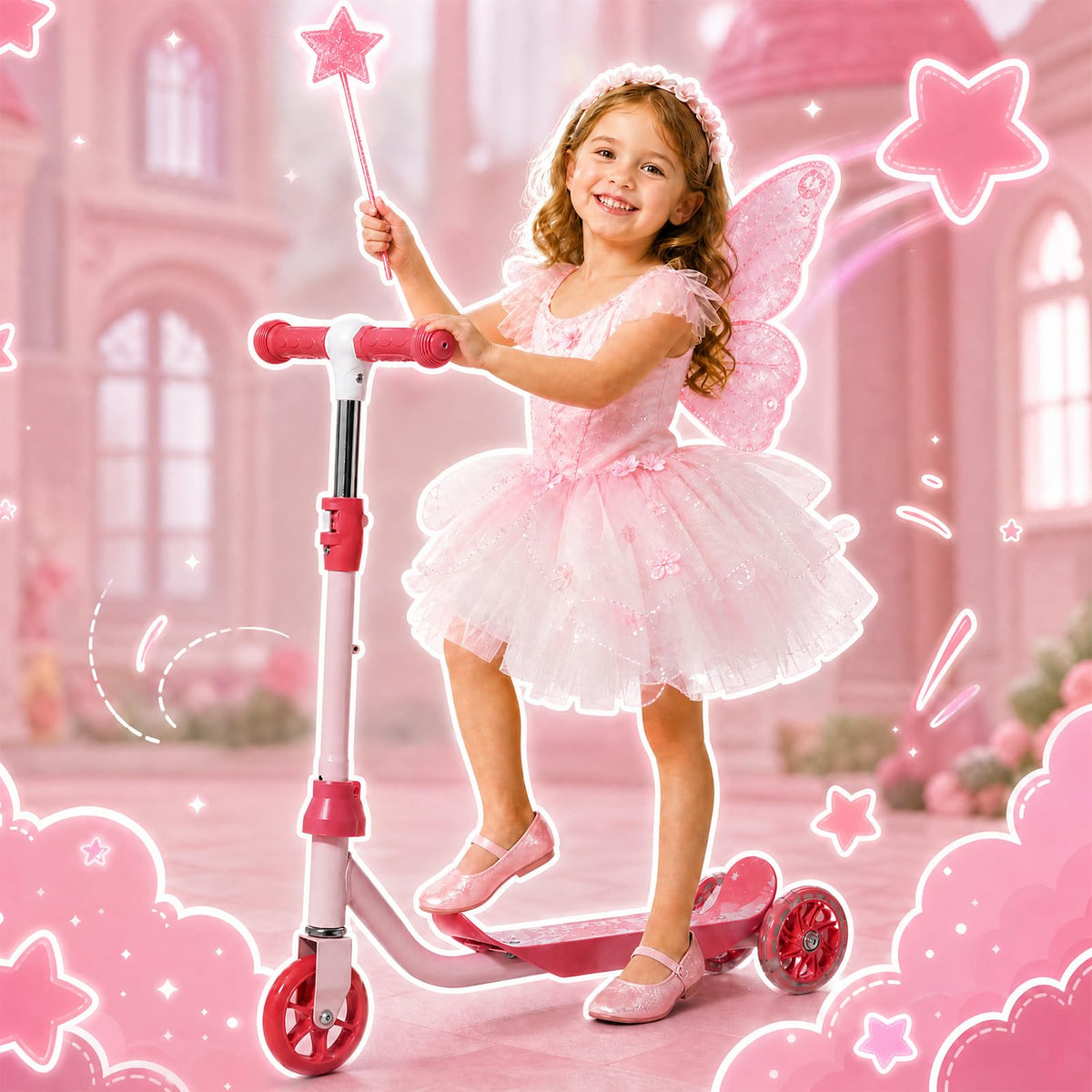 3 Wheel Kids Scooter with LED Light-Up Wheels D4498