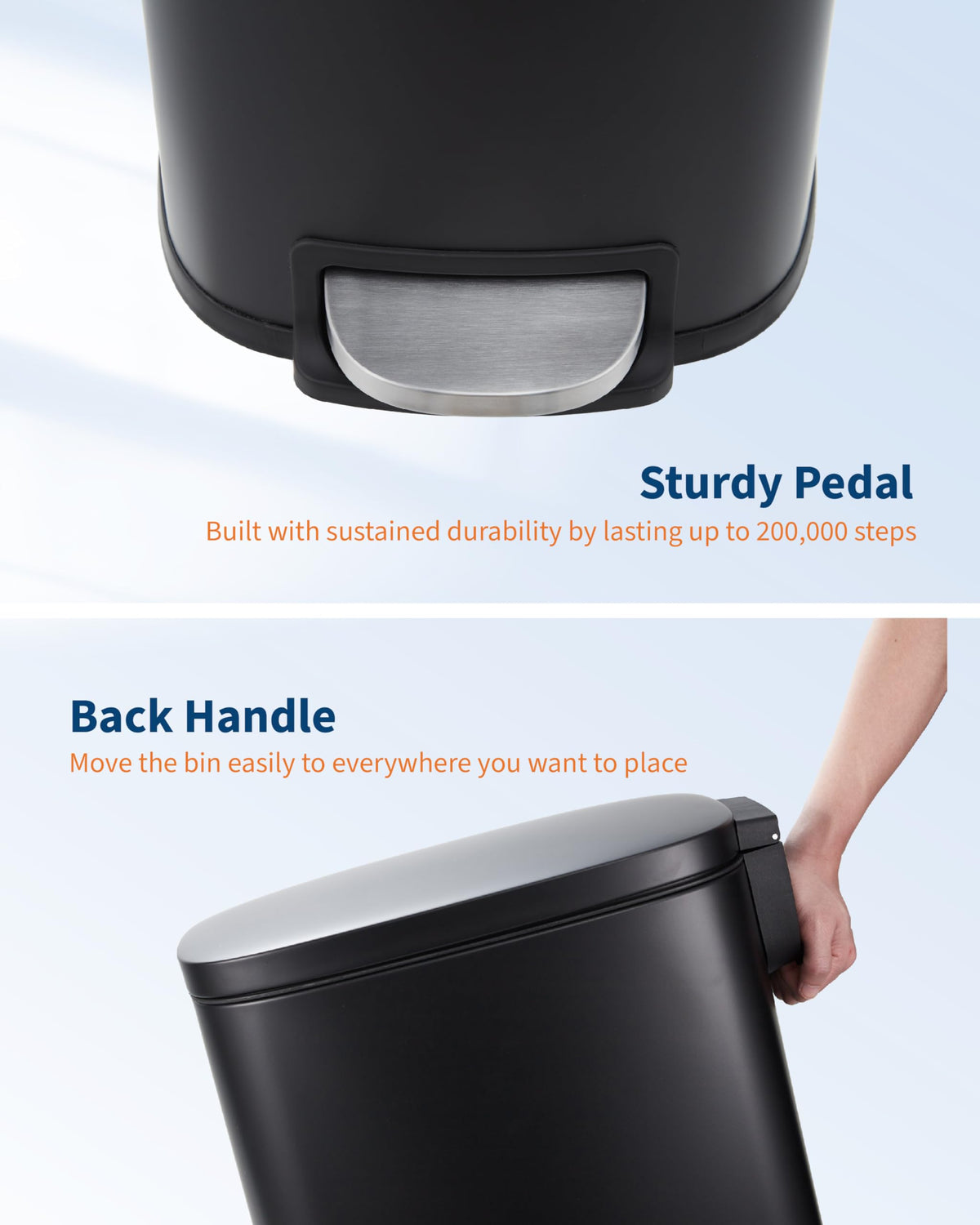 13.2 gal Slim Step Trash Can R645