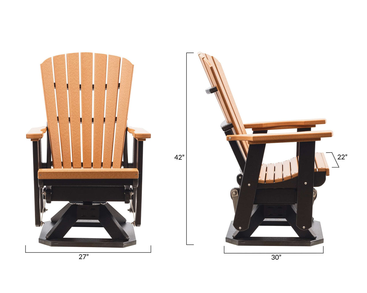Poly Outdoor Adirondack Swivel Glider U602