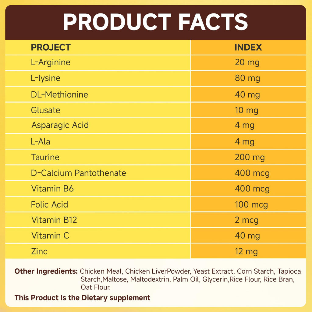 200 Chews Amino Acids for Dogs E286