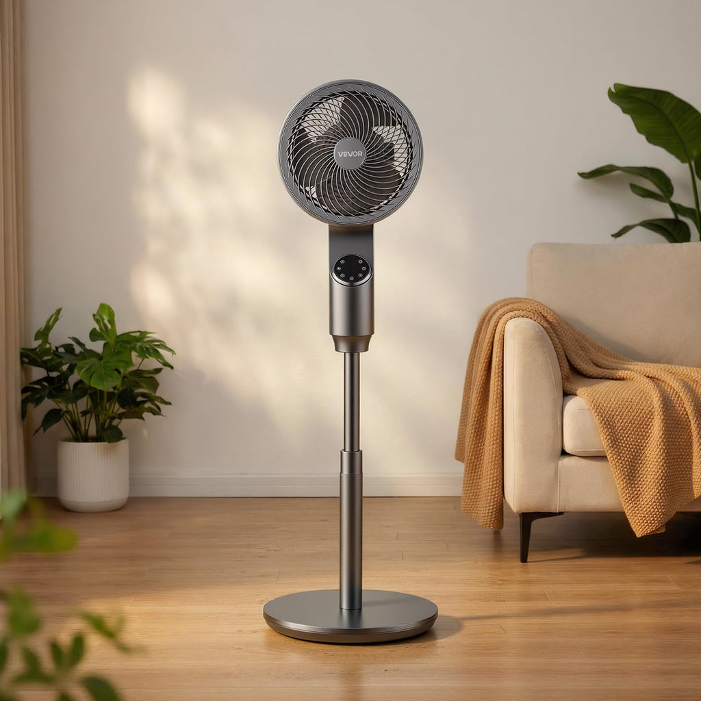 9-Inch Oscillating Pedestal Fan with Remote Control D1177