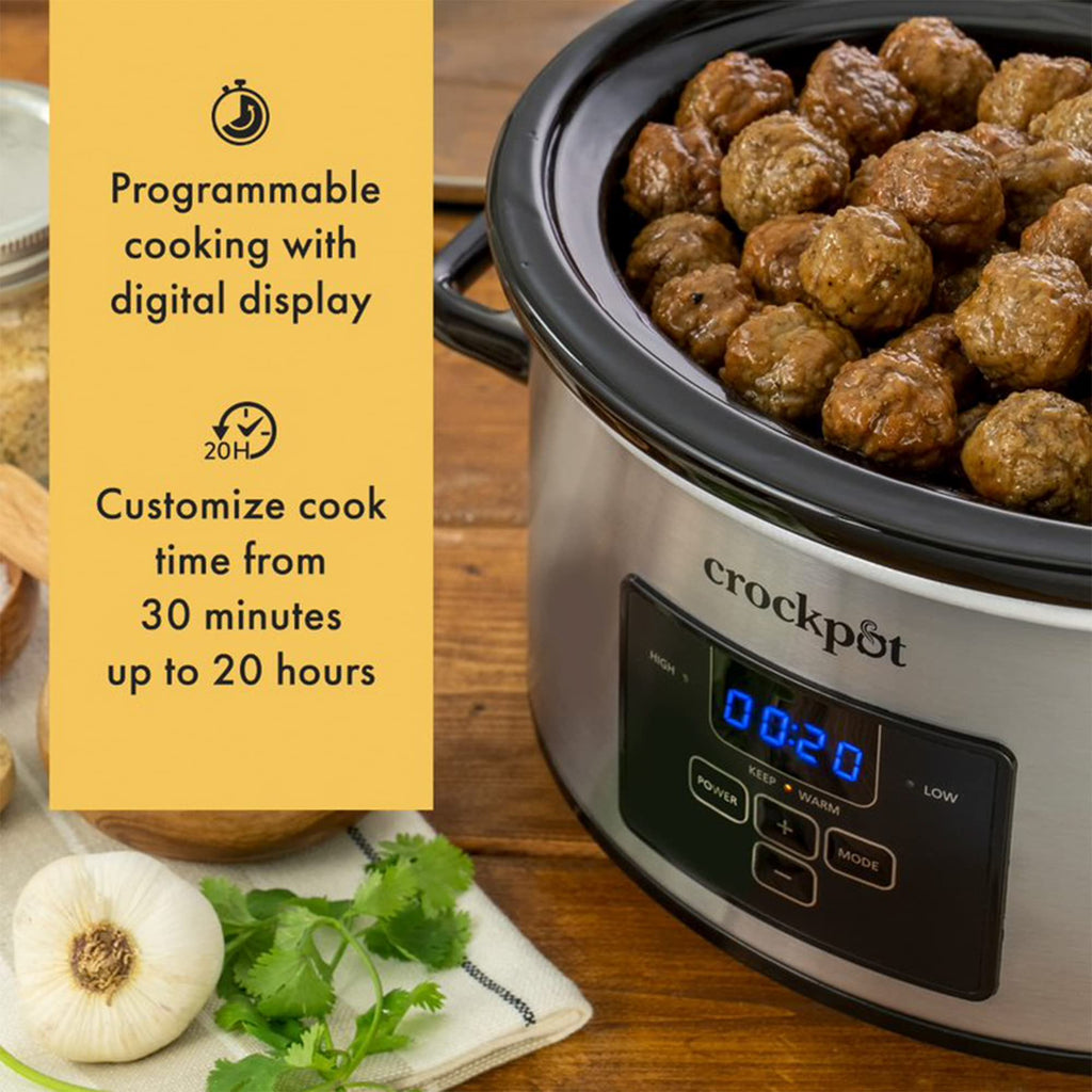Programmable Slow Cooker, 4 Quart Oval Y971137
